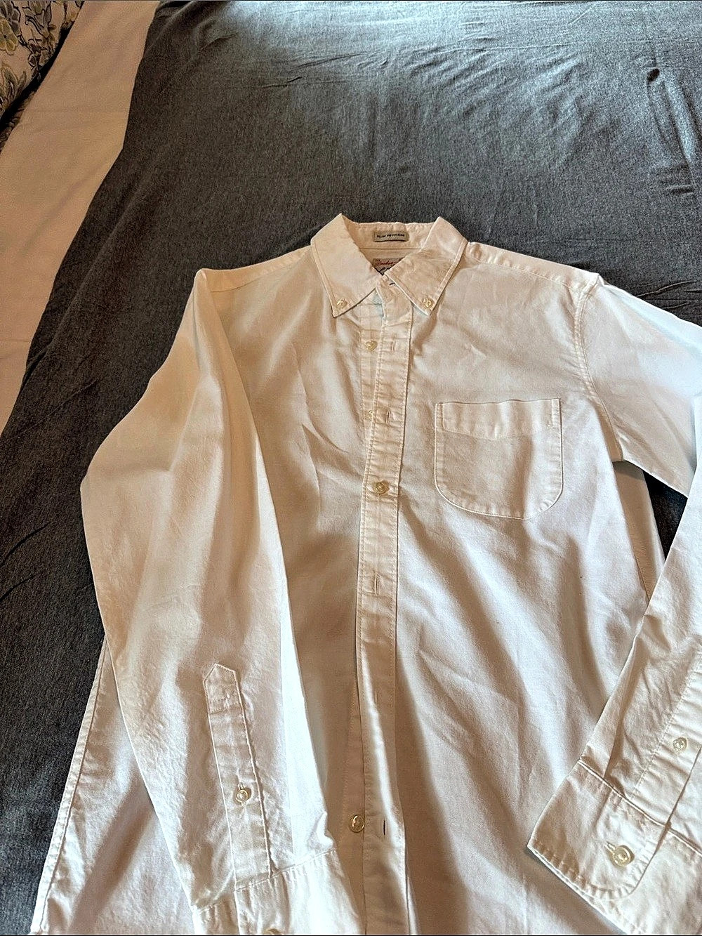J.Crew Slim Untucked Broken-In Organic Cotton Oxford Shirt White Medium